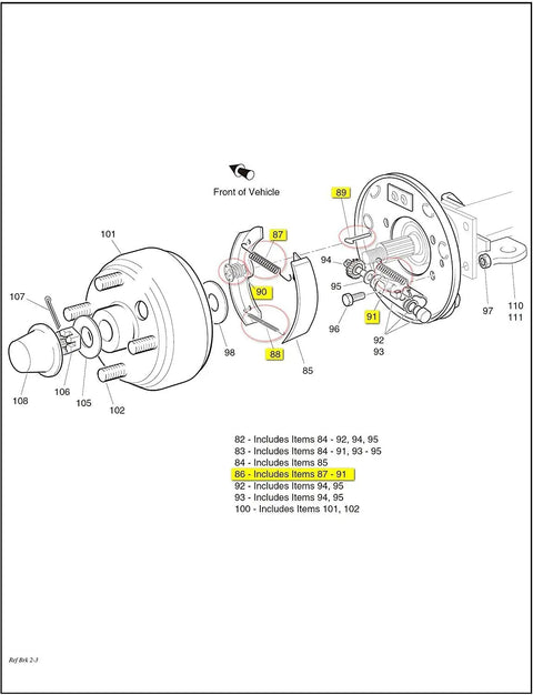 Diagram of Brake Shoes And Spring Kit Easy Install For Golf Cart Txt Medalist 1997 2008 And Workhorse 1996 2012