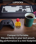 3D Printed Keyboard Joystick Adapter For WASD Four Key Linkage Creates Retro Arcade Vibe Over Your Keyboard Keys Built For Mini Fighting Controllers DIY Novelty Analog Button Attachment Yellow, 2.36in tall