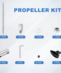 Drive Shaft And Propeller Universal Joint Kit For RC Boats And Submarines, Stainless Steel parts, including 250mm shaft and 36mm prop