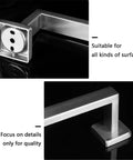 Premium Thick SUS 304 Stainless Steel Square Towel Rack For Bathroom Wall Mounted Towel Bar Rustproof 27 Inch Brushed Nickel