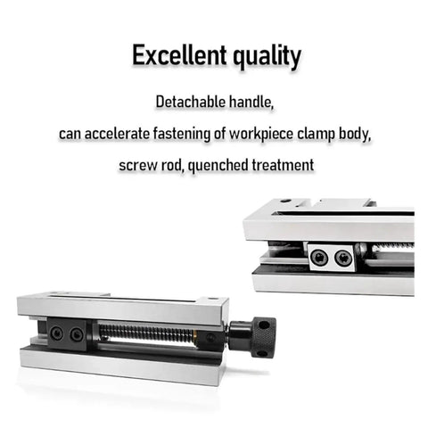 High Precision Right Angle Vise With Rock Solid Grip Quenched Steel Manual Flat Nose Pliers with detachable handle for clamping.