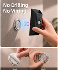 Wireless Motion Sensor Wall Light With Remote Control Rechargeable Led Sconce installation without drilling or wiring.