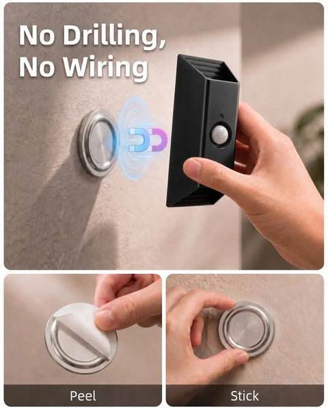 Wireless Motion Sensor Wall Light With Remote Control Rechargeable Led Sconce installation without drilling or wiring.