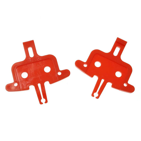 Dual Pack Bicycle Brake Pad Spacer And Hydraulic Disc Brake Spreader Tool For MTB And Road Bikes Caliper Setup And Piston Reset After Wheel Removal Keeps Pads Separated And Caliper Service Ready Red