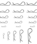 20 Piece Cotter Pin And R Clips Assortment Kit With Heavy Duty Zinc Plated Hair Pins Spring Fasteners And Hitch Pins Clips