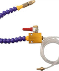 Pro Grade Atomized Cooling Spray System for CNC Lathe Milling with 8mm Air Pipe Mist Lubrication, visible with flexible air hose