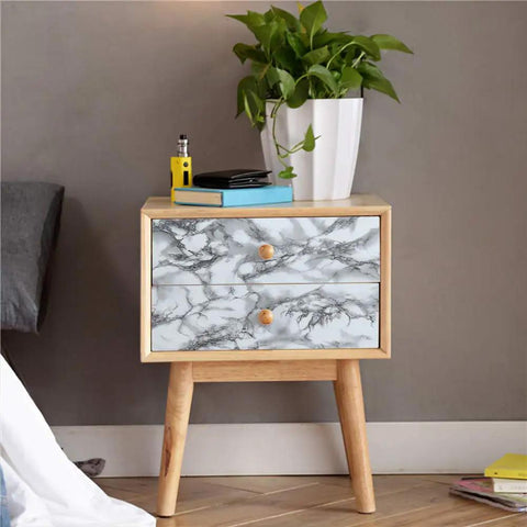 Gray marble peel and stick wallpaper on furniture; marble peel and stick wallpaper for kitchen countertops waterproof self adhesive vinyl wrap gray marble contact paper for bathroom tables desks and furniture 15.8 by 78.8 inches renter friendly DIY easy trim.