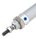 Close-up of Mini Pneumatic Cylinder 16mm Bore 150mm Stroke Double Acting With Y Connector And Two Pneumatic Quick Fittings MAL16x150