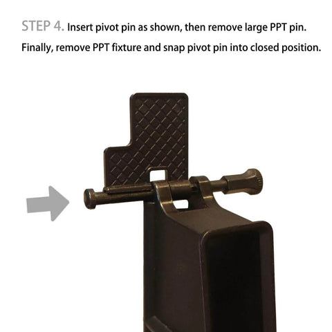 Fast And Easy Pivot Pin And Detent Installation Tool Kit For Roll Pins Three Piece Polymer Set step process image