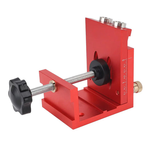 Versatile Pocket Hole Jig Tool Kit For DIY Woodworking With Joint Angle Guides Pro Grade High Hardness in red aluminum