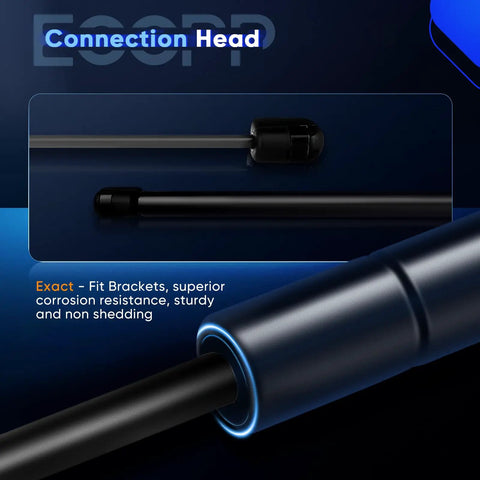 Close-up of connection head from Set Of 2 Beefed Up Heavy Duty Rear Glass Window Lift Supports Struts Gas Spring Shocks.