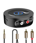 Bluetooth 5.2 Receiver for Home Stereo With RCA and Three Point Five Millimeter AUX Output Wireless Audio Adapter shown.