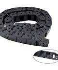 One Side Open Cable Drag Chain, 1 Meter Black Plastic Wire Carrier For CNC Machines, 18 By 25mm Inner Channel, Tangle Free