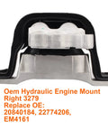 Front view of OEM hydraulic engine mount right 3279, replacement OE 20840184, 22774206, EM4161 for 2010-2017 Captiva Equinox Terrain 2.4L.