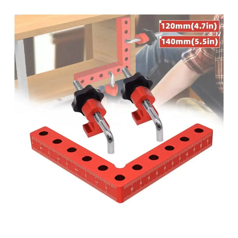 Right Angle Fixing Clip 90 Degree L Shaped Woodworking Panel Fixture for Mounting and Alignment 120mm and 140mm Sizes