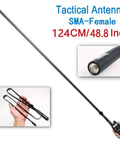 High Gain Foldable CS Tactical SMA Female Ham Radio Antenna For VHF UHF 144 To 430 MHz 48.8 Inch 6.0 dBi 25W Max Power