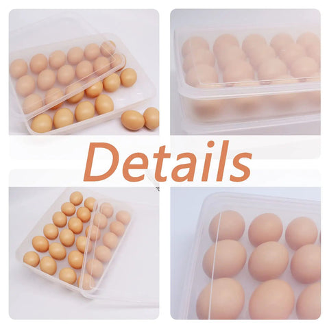 Two Pack Covered Egg Holder Set Clear Stackable Egg Trays For Refrigerator Each Tray Holds 24 Eggs Total 48 Eggs Durable Plastic Storage Keeps Eggs Fresh And Organized For Deviled Eggs And Meal Prep