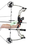 Man holding compound bow with Beefy Archery Bowfishing Reel For Compound And Recurve Bow With 40m Fishing Rope focus keyword