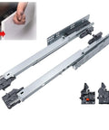 Push To Open Undermount Drawer Slides With Full Extension Three Section Rails 10 To 20 Inch 80 Lbs Load Capacity Smooth Glide Easy Install