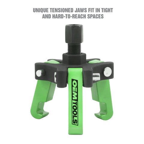 Harmonic Balancer Puller Kit Workhorse With Adjustable 3 Jaw Puller and Three Eighths Inch Square Drive Forcing Screw