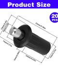 Product size diagram of one pin from 20 Pcs Cabinet Door Repair Pins With Springs Loaded Latch Pins For Damper Replacement And Shelf Support.