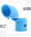 Silicone Steam Diverter For Pressure Cooker High Temperature Resistant Exhaust Vent Tube in sky-blue, close-up view, easy to install.