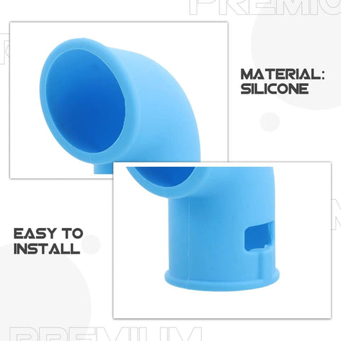 Silicone Steam Diverter For Pressure Cooker High Temperature Resistant Exhaust Vent Tube in sky-blue, close-up view, easy to install.