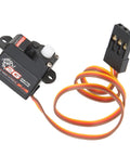 Slick Compact 2G Digital Servo With Rock Solid Torque And Sick Power Coreless Motor for RC vehicles, with wires and small design.
