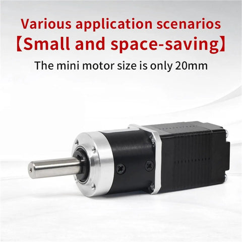 Beefy Heavy Duty Nema 8 Stepper Motor With Planetary Gearbox 50N Load 0.05 To 2Nm Range Variable Gear Ratios side view