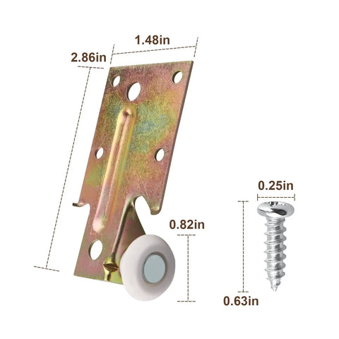 Heavy Duty Single Track Drawer Replacement With Sturdy Steel Bracket And Smooth Gliding Plastic Wheels For Cabinetry No Fuss Setup Two Piece Hardware Kit