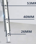 Heavy Duty Drawer Slides With Locking Ball Bearings, Full Extension Rails Set, Side Mount Drawer Runners, 650mm (26 Inch) measurements