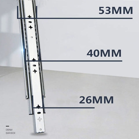 Heavy Duty Drawer Slides With Locking Ball Bearings, Full Extension Rails Set, Side Mount Drawer Runners, 650mm (26 Inch) measurements