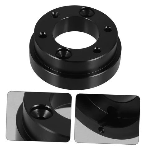 Racing Steering Wheel Adapter Plate For Cars Durable Wheel Adapter Easy Install Improves Control And Comfort black metal plate