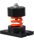 Beefy Orange Cup Spring Mount Isolators Set Of 4 With Rock Solid 880 Lbs Load Capacity And One Inch Deflection for machinery vibration control.