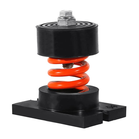 Beefy Orange Cup Spring Mount Isolators Set Of 4 With Rock Solid 880 Lbs Load Capacity And One Inch Deflection for machinery vibration control.