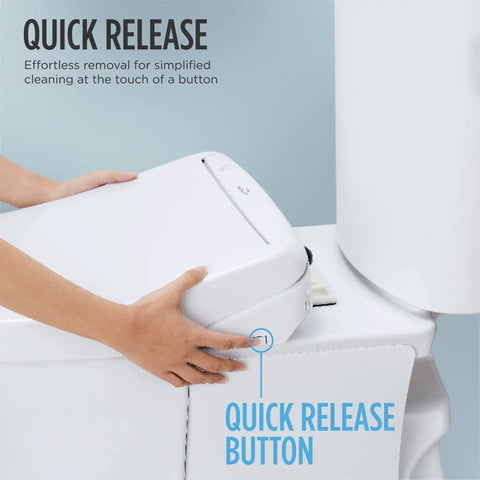 Rock Solid Elongated Bidet Toilet Seat Featuring Slick Premist Tech And Self Washing Ewater Plus Wand Providing Top Notch Heated Contoured Cushion Smooth Water Spray Cotton White
