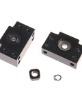 Heavy Duty BK10 BF10 SFU1204 Ball Screw End Supports Kit For CNC Router Parts RM1204 1204 Ball Screw End Support With Sealed Grease Carbon Steel High Rigidity Smooth Precision, black bearing blocks