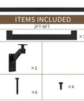 Step Up Your Game With This Four Foot Aluminum Handrail Kit For Indoor And Outdoor Stairs Featuring Hella Tough Matte Black Finish quick snap brackets and parts included.