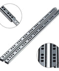 Pro Grade 2Pc 17Mm Wide Drawer Slides Zero Friction Glide Tracks Run 8In To 17In heavy duty steel construction, shown from top angle.