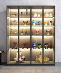 Display case with lit shelves using Lit Led Linkable 12 Inch Light Strips Kit With Switch For Warm 3000K Cabinets
