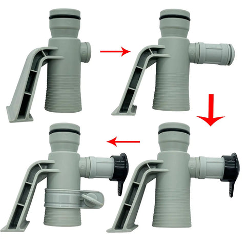 637R 12363 Pipe Holder and Air Jet Valve Replacement for Above Ground Pool With Black Cap installation steps