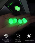 Glow In The Dark Tire Valve Caps 8 Pack Blue And Green Universal Fit For Cars SUVs Trucks Motorcycles And Bicycles Cool Auto Decor