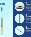 Tissue Membrane Holding Tweezers With Flat Tip Stainless Steel Forceps For Pro Grade Microsurgical Dental Medical And Laboratory Precision Handling Delicate Membranes, textured handle