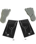 Two-Piece Concrete Footprint Stepping Stone Template Kit for Walkways, Garden, Yard and Patio Decor, showing left and right molds.