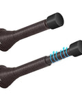 Telescoping Spring Door Stoppers Two Pack Wall Mount Flexible Bumpers Oil Rubbed Bronze with adjustable rubber pads
