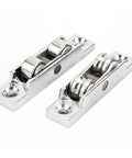 Heavy Duty Zinc Alloy Sliding Door Pulleys With Double Wheel Track Rollers Adjustable Angle Design for smooth gliding.
