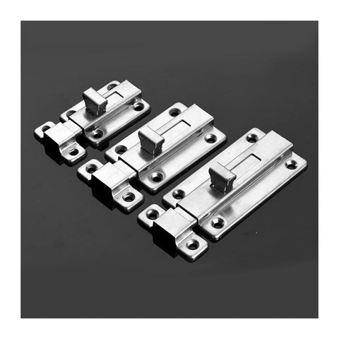 Sturdy Stainless Sliding Barrel Bolt Lock for Cabinets, Gates, and Outdoor Enclosures; Double-Ended Latch, Weatherproof