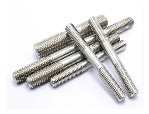 Ten 304 stainless steel double-ended threaded rods, M6/M8, 30mm length