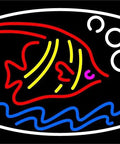 LED Neon Sign With Dimmer For Indoor Use In Black Acrylic Backing 20 Inch Tall By 37 Inch Wide A Totally Dope Indoor Light Sign With Fish Design