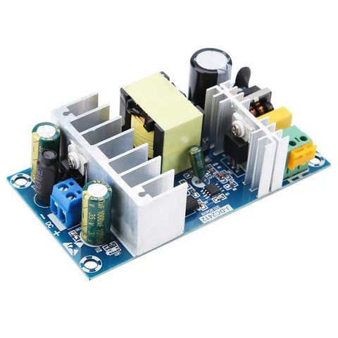24V DC Power Supply Module 100W 6A Universal Input AC DC Converter 85 to 265V For Industrial Equipment and Control Systems Compact Board With overload protection and short circuit safety, compact PCB with heatsinks and capacitors